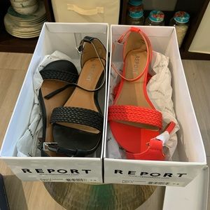 BUNDLE red and black sandals